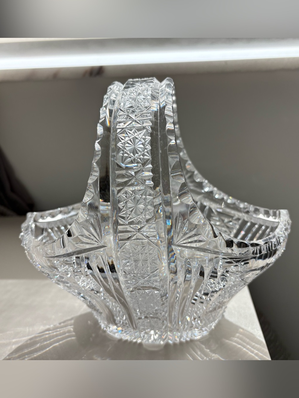 Bohemia Crystal Handmade and Hand-cut Basket.